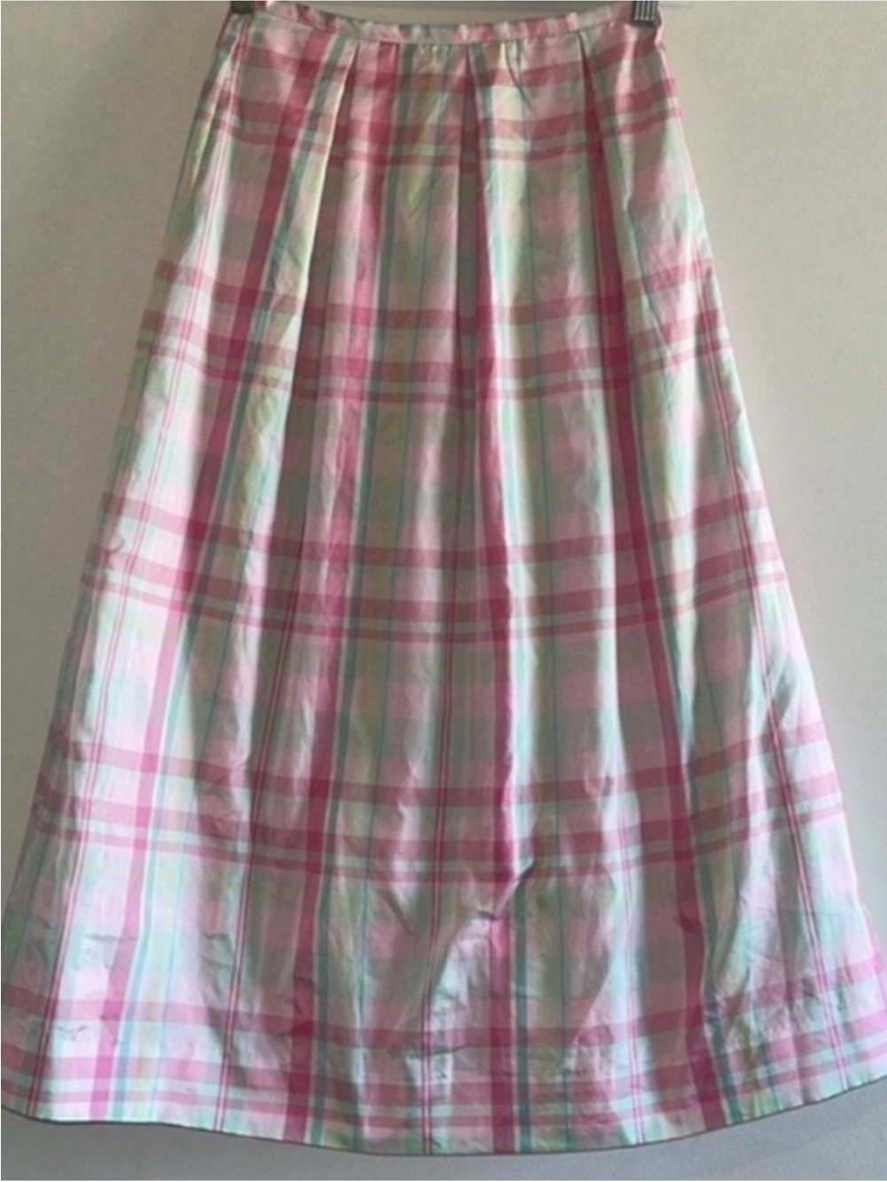 Hartstrings Vintage Girls Size 8 Pink Plaid A-Line Skirt